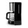 Kaffeemaschine mit Milchaufschäumer Set Edelstahl silber schwarz Filterkaffeemaschine