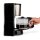 Kaffeemaschine mit Milchaufschäumer Set Edelstahl silber schwarz Filterkaffeemaschine