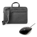 17 / 18 Zoll Laptop Tasche + kabelgebundene Maus flach Notebook Case