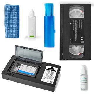 VHS-C Adapter Adapterkassette + Reiniger Reinigungskassette Video Rekorder Set