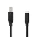 1m OTG USB-C auf USB-B Male Stecker Drucker Laptop...