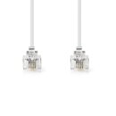 5m RJ11 Kabel Telefonkabel Telefon Fax DSL Router ISDN VDSL 5 Meter weiß