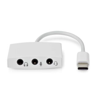 USB-C Adapter auf Klinke Mikrofon Headset Kopfhörer Smartphone Tablet