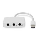 USB-C Adapter auf Klinke Mikrofon Headset Kopfhörer Smartphone Tablet