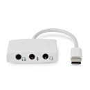 USB-C 3-fach Audio Adapter Kopfhörer Headset...