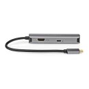 USB Multi-Port-Adapter | USB 3.2 Gen 1 | USB-C™ Stecker | HDMI™ Ausgang / RJ45 Buchse / USB-A Buchse / USB-C™ Buchse | 5 Gbps | 0.20 m | Rund | Vergoldet | PVC | Anthrazit | Box
