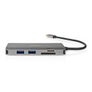 USB-C Multiport Adapter HDMI Ethernet RJ45 SD USB-HUB Kartenlesegerät Laptop