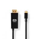 8K UHD 2m USB-C / Displayport Stecker Adapter Kabel USB...