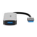 USB 3.2 ( 3.0 / 2.0 ) USB-Hub | A Stecker | A Buchse | 4-Port ports Verteiler Weiche PC