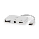 USB TYP C Hub - USB-C auf USB A Multiport Adapter + 3,5mm...