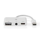 USB TYP C Hub - USB-C auf USB A Multiport Adapter + 3,5mm...