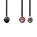 Audio-Kabel DIN 5-Pin Stecker 2x RCA Cinch Chinch Male...