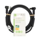 3m Winkelstecker Antennenkabel TV Kabel SAT IEC Coax Koax Koaxial Cable Kabel