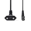5m Euro Netzkabel Stromkabel Winkelstecker IEC-320-C7 5 Meter Strom