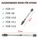 Teleskoprohr für Dyson ausziehbar Staubsauger Rohr V7 V8 V10 V11 V15