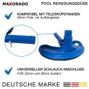 Pooldüse Bodendüse blau für Intex Bestway Pool Reinigung Bürste Poolsauger