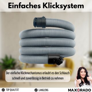 2,5 M Schlauch Ersatzteil Für Miele Staubsauger S6000/S8000 Serie – Kompatibel Mit 7863554