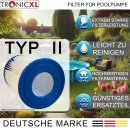 1x Filter Pool für Bestway Typ II Größe 2 Filterkartusche Ersatztfilter Flowclear 58094 Pumpenfilter