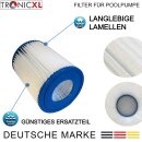 1x Filter Pool für Bestway Typ II Größe 2 Filterkartusche Ersatztfilter Flowclear 58094 Pumpenfilter