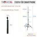 210cm Stativ Ständer für Apple iPhone Smartphone Handy Samsung Galaxy