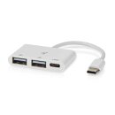 USB-C Hub Eingang Weiche USB 2.0 A / Typ C Type 1:3 PC Laptop Notebook