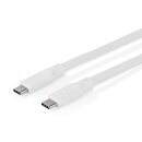 1m USB TYP C 3.2 Gen 2 Highspeed Kabel 240W 8K@30Hz Smartphone Tablet weiß weiss