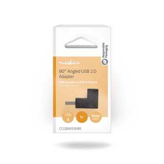 USB 2.0 Adapter Winkel Winkelstecker abgewinkelt 90° USB A Stecker Buchse abgewinkelt