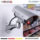 Dummy Cam Kameraattrappe mit blinkender LED CCTV Außen Outdoor Wand