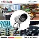 Dummy Cam Kameraattrappe mit blinkender LED CCTV Außen Outdoor Wand