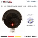 Dummy Cam Kameraattrappe mit blinkender LED CCTV Außen Outdoor Wand