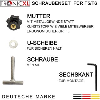 Befestigungsschrauben Rastschiene für VW T5 T6 Multiflexboard  Ladungssicherung