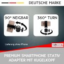 Stativ Adapter mit Kugelkopf Handy für Kamerastativ Smartphone iPhone 1/4"