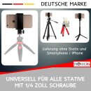 Stativ Adapter mit Kugelkopf Handy für Kamerastativ Smartphone iPhone 1/4"