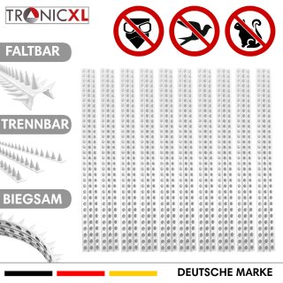 20x weiss Taubenspikes = 10m Taubenabwehr Vogelabwehr Spikes Vogelschutz hoch 50cm lang Katzenabwehr Stachel