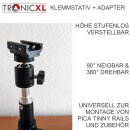 Klemm-stativ Halter für Picatinny Schiene I Tisch Halterung für Pica Tinny Schienen