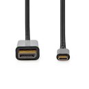 2m USB-C Stecker - DisplayPort Stecker 4K Adapter Kabel Monitor 2 Meter USB 3.2