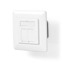 Netzwerk-Wanddose | Unterputz | 2-Port port(s) | CAT7 | Gerade | Buchse | Vergoldet | PVC | Elfenbein | Box
