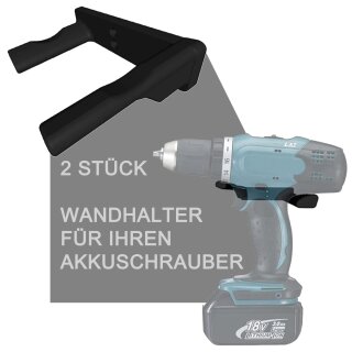 2 Stück Wandhalterung für Akkuschrauber für Bosch Makita Dewalt Ryobi etc. I Aufbewahrung Werkzeug