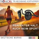 2 Stück Kopfhörer Nackenbügel Neckband Stereo Kopfbügel Headphones 3,5mm Klinke für TV Smartphone Handy MP3 Fernseher mit Kabel