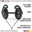 2 Stück Kopfhörer Nackenbügel Neckband Stereo Kopfbügel Headphones 3,5mm Klinke für TV Smartphone Handy MP3 Fernseher mit Kabel