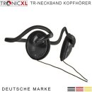 2 Stück Kopfhörer Nackenbügel Neckband Stereo Kopfbügel Headphones 3,5mm Klinke für TV Smartphone Handy MP3 Fernseher mit Kabel