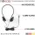 2 Stück Kopfhörer Nackenbügel Neckband Stereo Kopfbügel Headphones 3,5mm Klinke für TV Smartphone Handy MP3 Fernseher mit Kabel