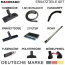 Kombidüse + Rohr + Handgriff + Schlauch + Düsen + 2 HEPA Filter Ersatzteile Set Zubehör kompatibel mit Miele C2 Complete C3 S8 S8340 S8430 S8520 S8530 S8710