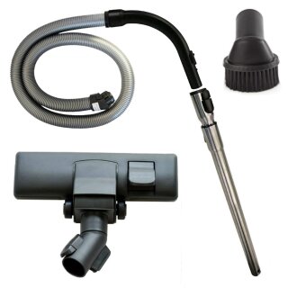 Premium Düse mit Rollen + Rohr + Handgriff + Schlauch kompatibel mit Miele Complete C3 S8 S8340 S8430 S8380 S8370 7863554 7863555 Bodendüse Düse Griff Teleskoprohr Staubsauger