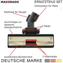Premium Düse mit Rollen + Rohr + Handgriff + Schlauch kompatibel mit Miele Complete C3 S8 S8340 S8430 S8380 S8370 7863554 7863555 Bodendüse Düse Griff Teleskoprohr Staubsauger