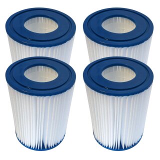 4 Stück Filter Pool für Bestway Typ II Größe 2 Filterkartusche Ersatztfilter Flowclear 58094 Pumpenfilter