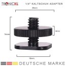 Hot Shoe Adapter 1/4 Zoll Schraube für Kaltschuh Coldshoe GoPro DSLR Kamera Blitz Adaptor