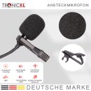 3,5mm Klinke Ansteckmikrofon Lavalier Ansteck Mikrofon für Smartphone Handy Kamera Camcorder Laptop I Interview Video Live-Streaming