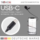 USB-C Ansteckmikrofon Mikrofon Ansteck Lavalier Microphone für DJI Kamera Smartphone Handy