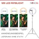 120 LED XL Ringlicht für Stativ I Ring Light mit Handyhalter Smartphone ohne Tripod 1/4" Adapter I für YouTube Video Streaming Smartphone TikTok Live-Streaming